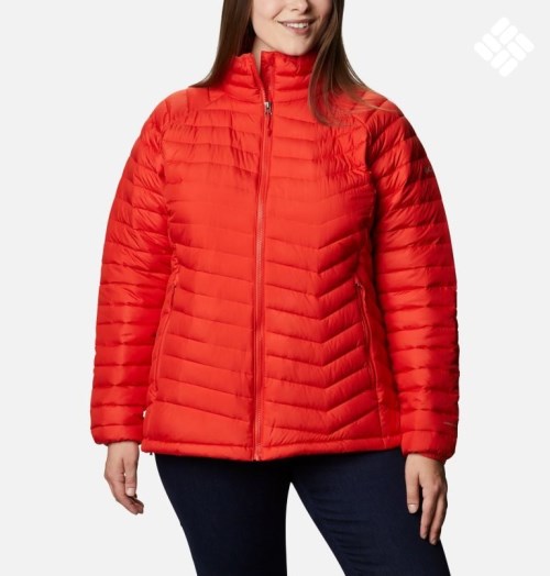 Women's Columbia Powder Lite Jackets Red | Plus Size CA-Z8510